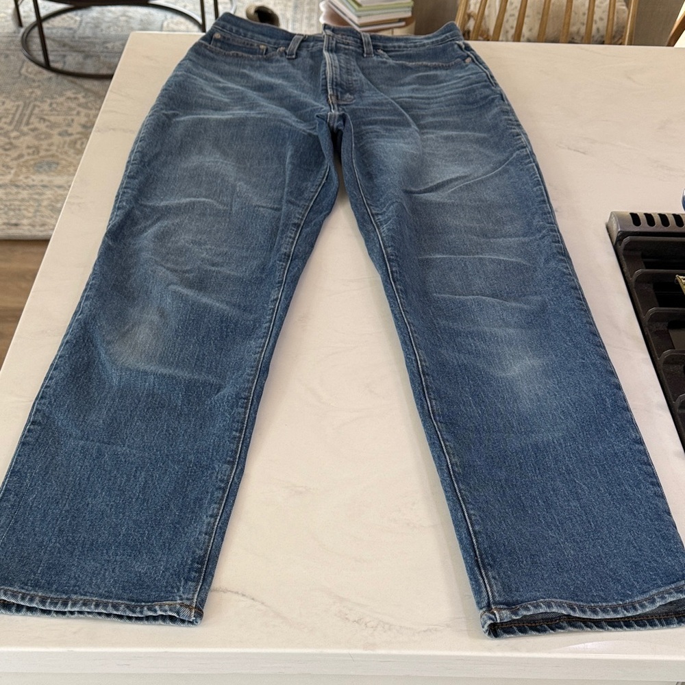 Madewell straight high rise full length Classic Blue Denim Jeans